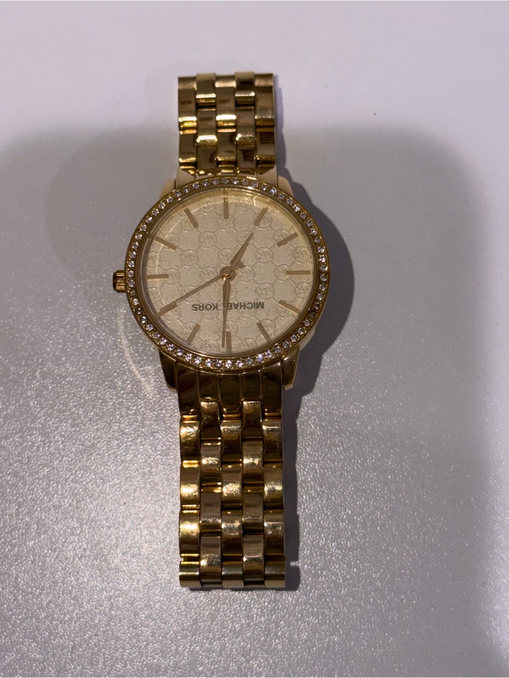 Michael Kors Gold Crystal-Trim Women's Bracelet Watch
